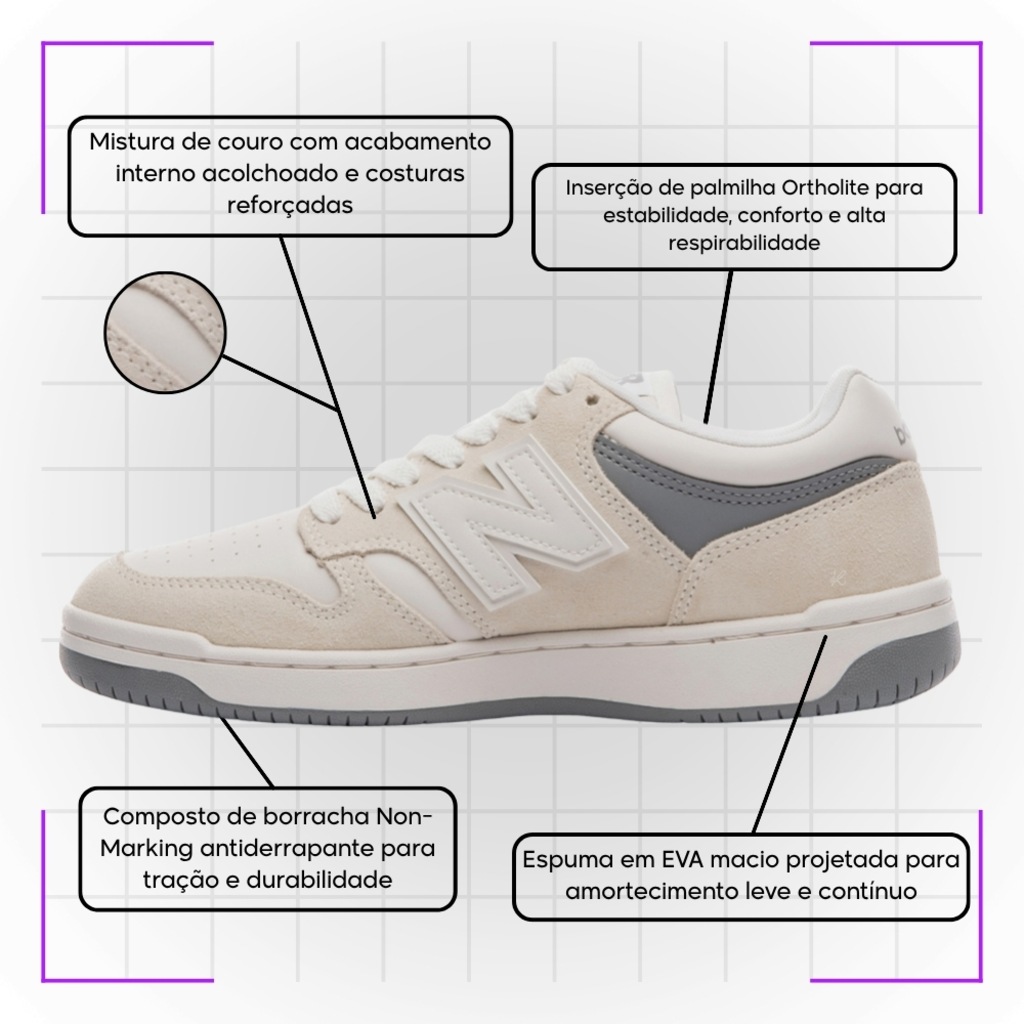 Imagem 5 do produto Tênis Unissex New Balance 480 Low