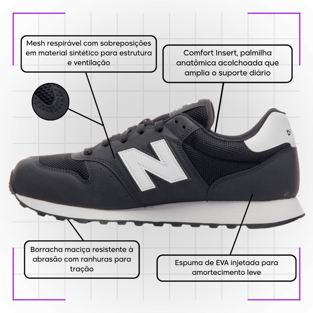 Imagem 5 do produto Tênis Masculino New Balance 500V2