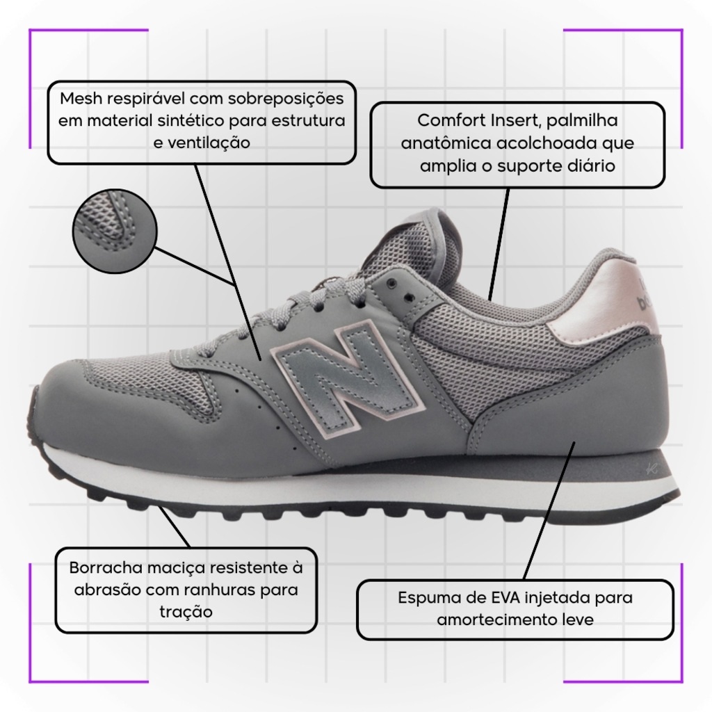 Imagem 5 do produto Tênis Feminino New Balance 500V2