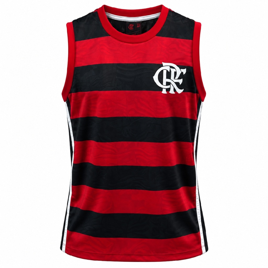 Imagem 1 do produto Camiseta Regata do Flamengo Vivaz Rubro Negra Braziline - Masculina