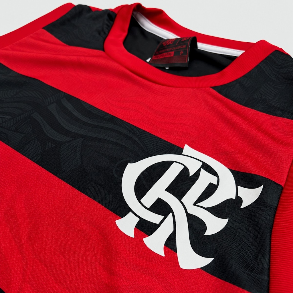 Imagem 3 do produto Camiseta Regata do Flamengo Vivaz Rubro Negra Braziline - Masculina