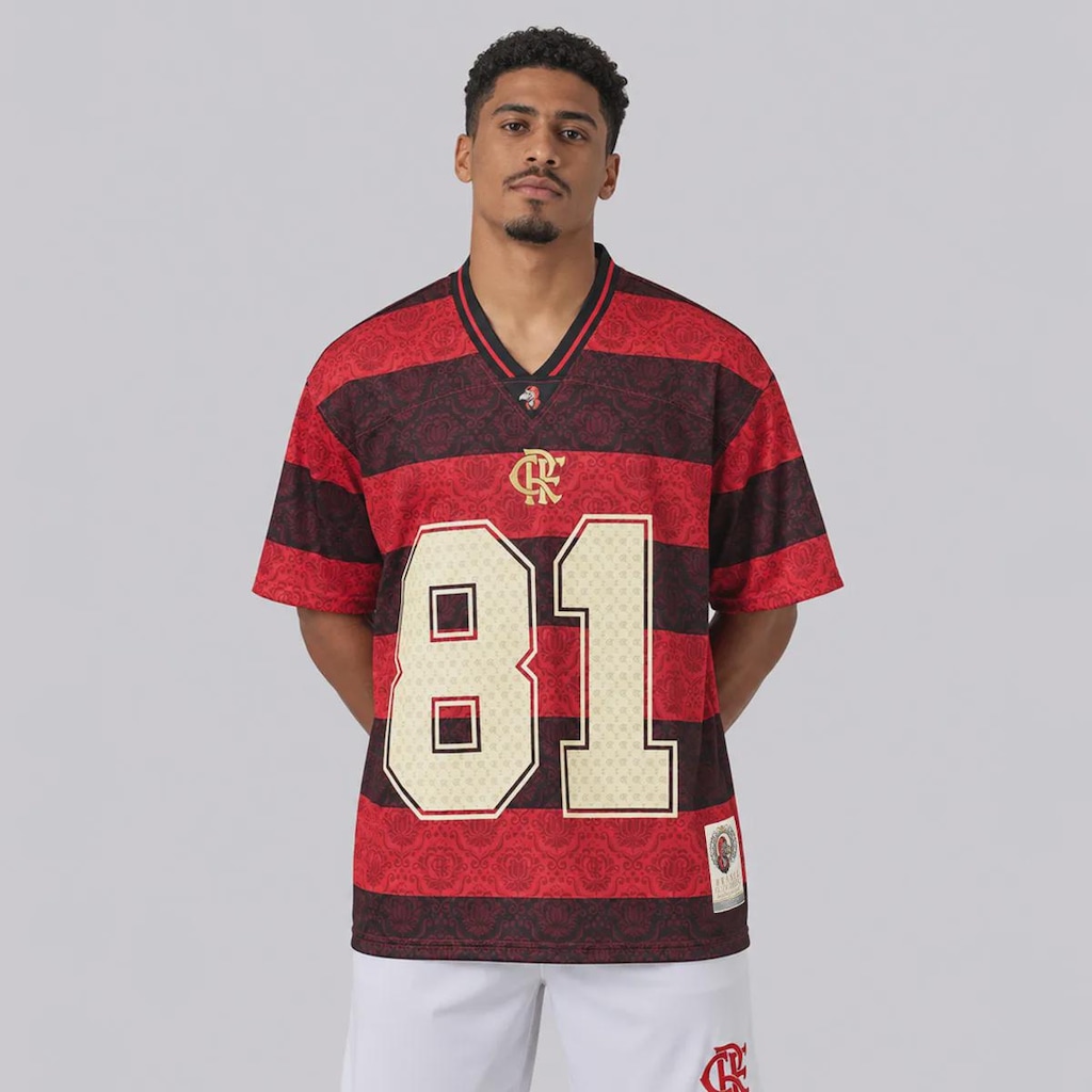 Imagem 1 do produto Camisa do Flamengo Football Oversized Rubro Negro Masculina