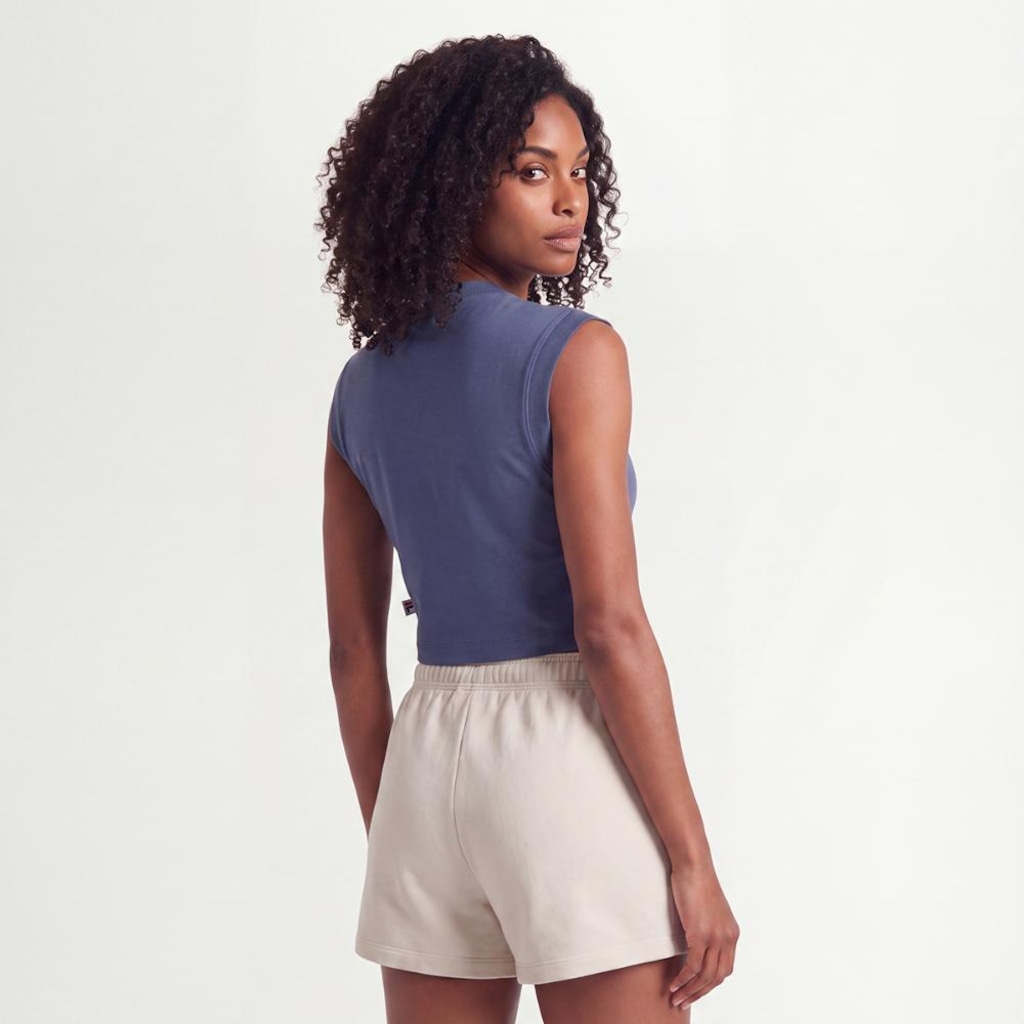 Imagem 4 do produto Camiseta Regata Fila Cropped Stile Elevato Graphic Feminina
