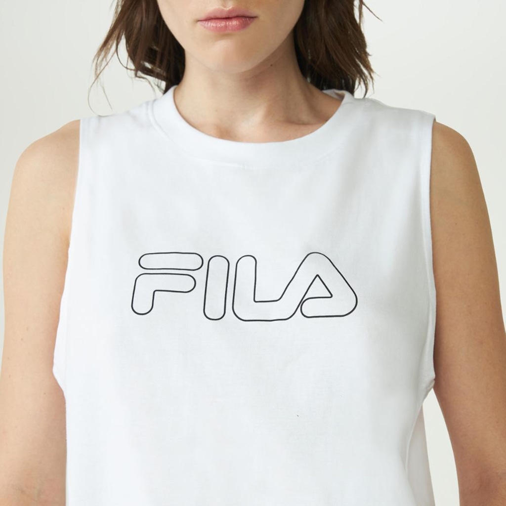 Imagem 3 do produto Camiseta Regata Fila Basic Regular Outline Feminina