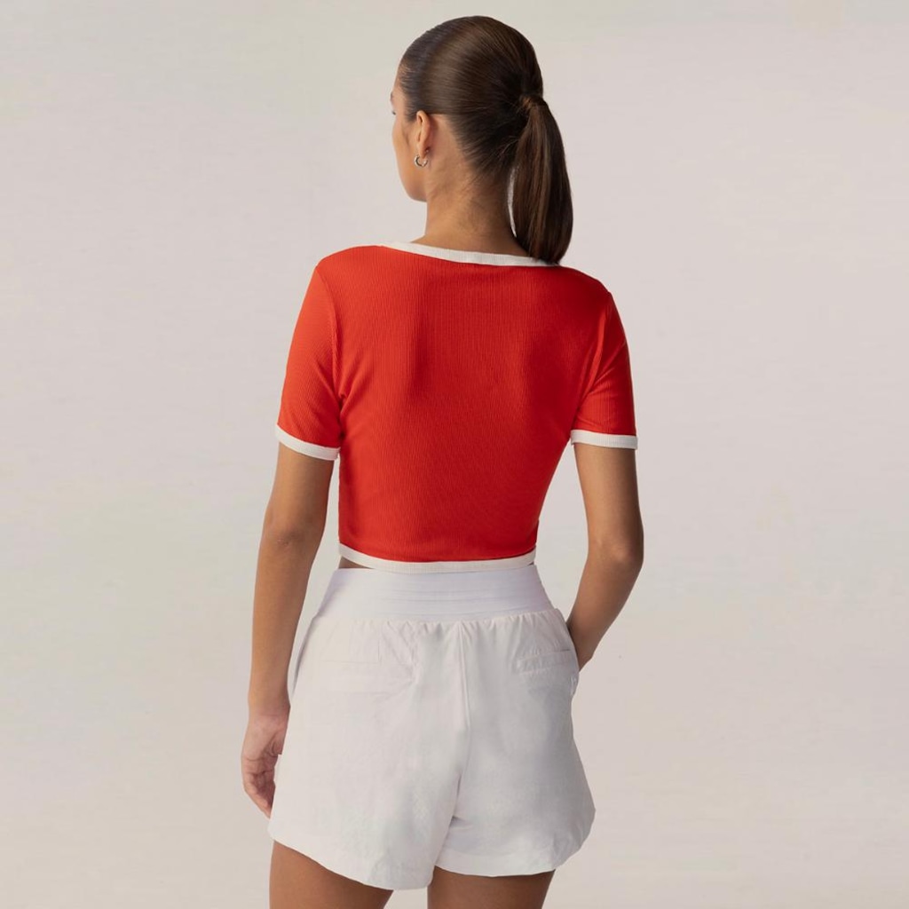 Imagem 2 do produto Blusa Fila Cropped Rib Feminina
