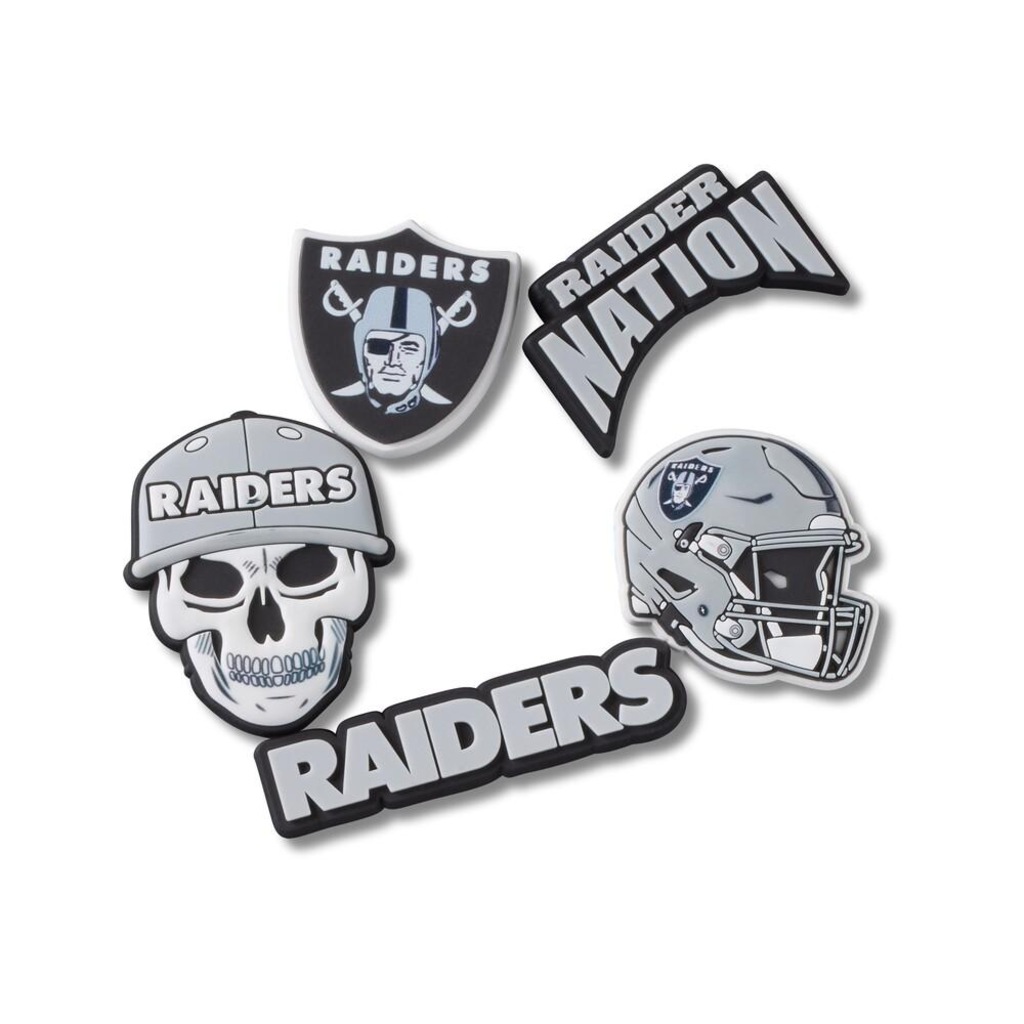 Imagem 1 do produto Jibbitz™ Crocs NFL Las Vegas Raiders Pack com 5 Peças