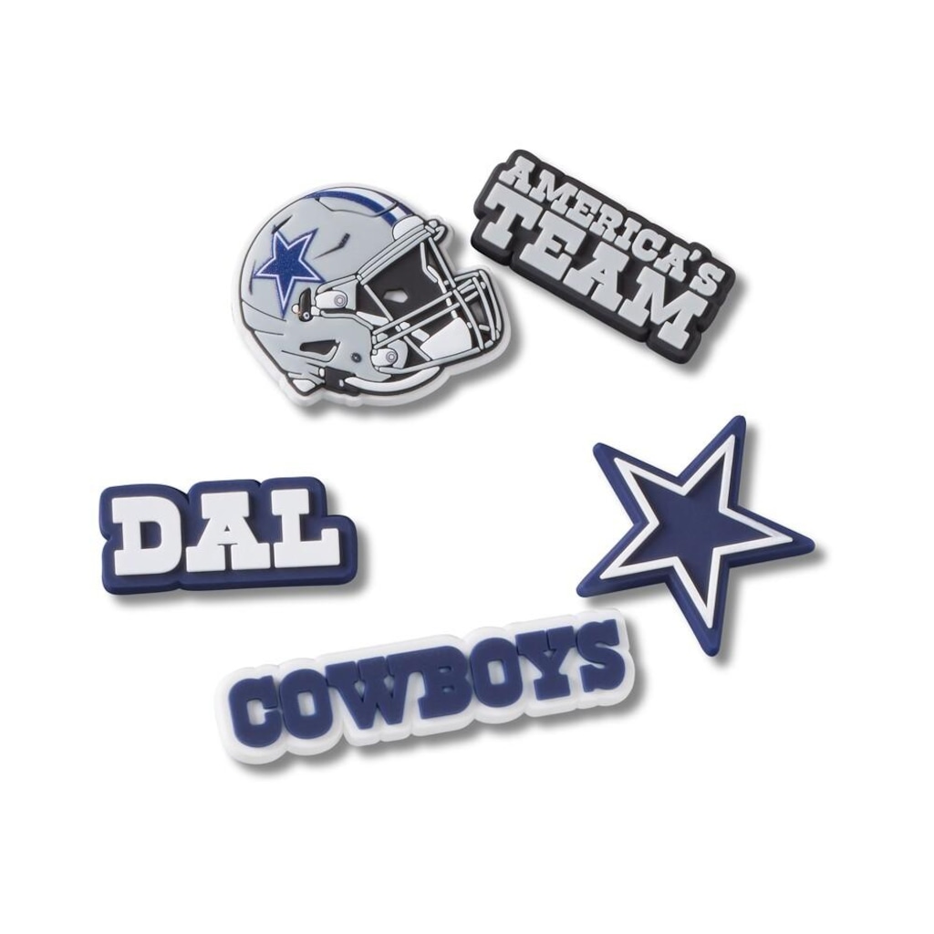 Imagem 1 do produto Jibbitz™ Crocs NFL Dallas Cowboys Pack com 5 Peças
