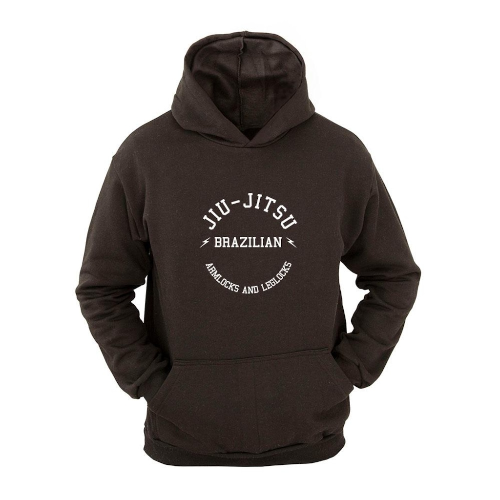 Imagem 1 do produto Blusão de Moletom com Capuz Ragor Estampa Jiu Jitsu Arm Lock Masculino