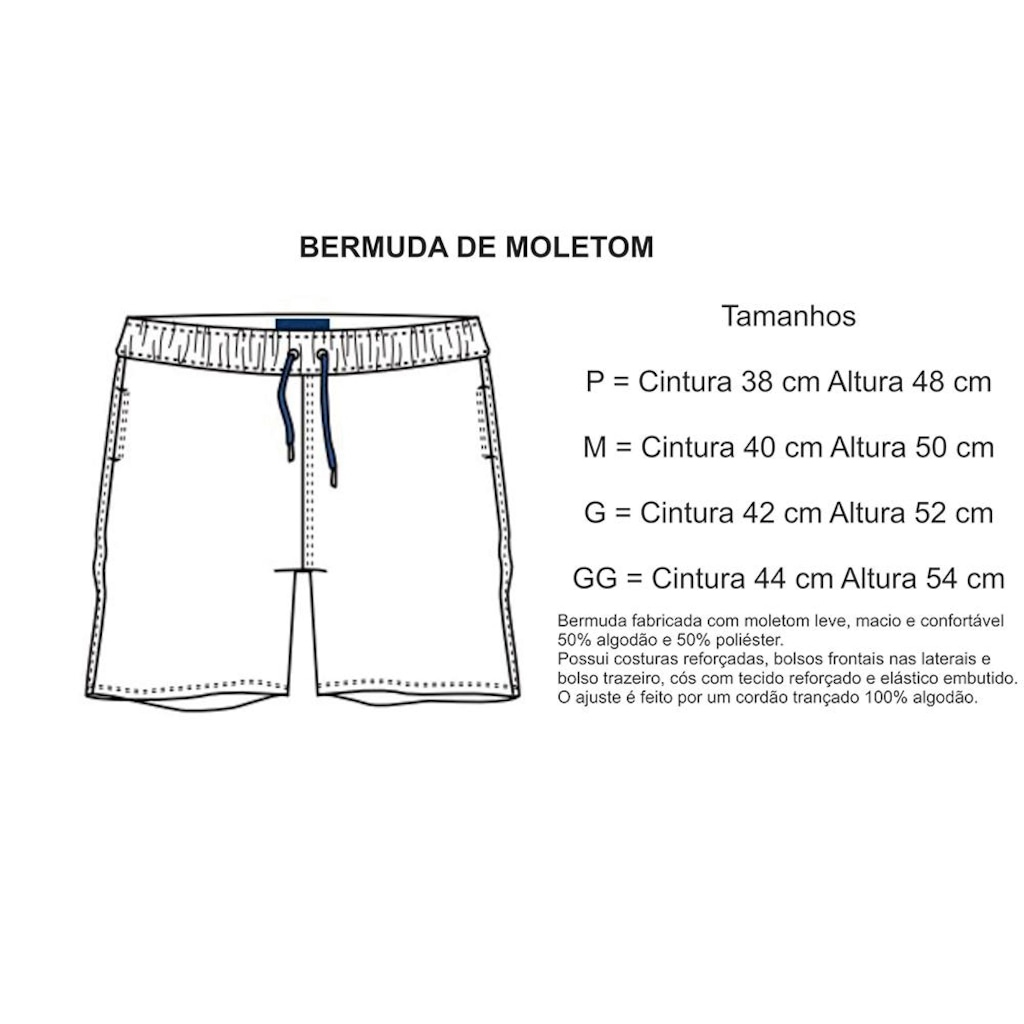 Imagem 4 do produto Bermuda de Moletom Ragor Jiu Jitsu Academia Casual Treino Masculina