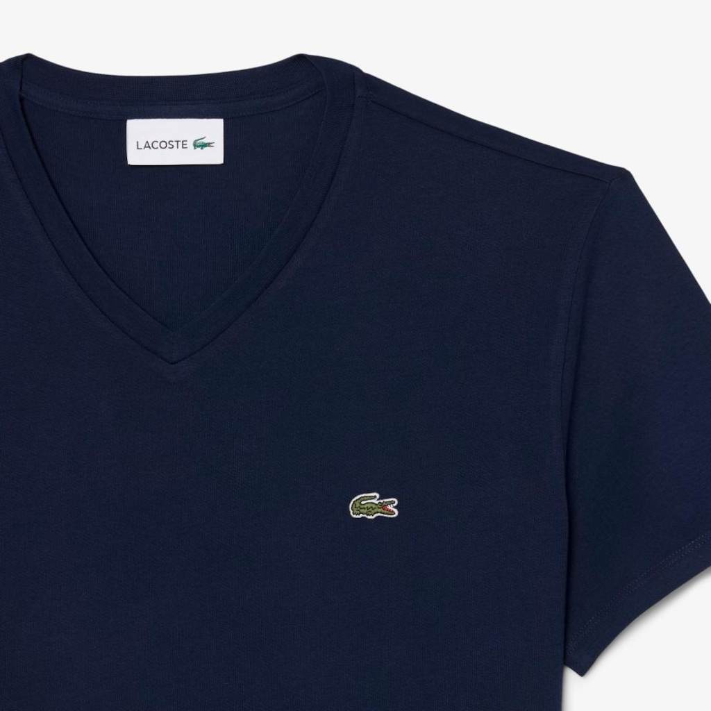 Imagem 5 do produto Camiseta Lacoste Pima Leve com Gola V