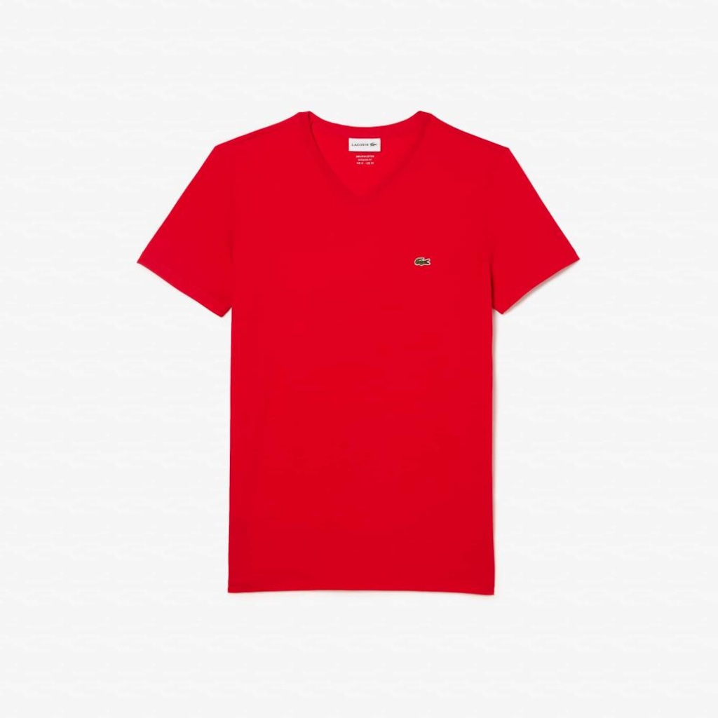 Imagem 1 do produto Camiseta Lacoste Pima Leve com Gola V