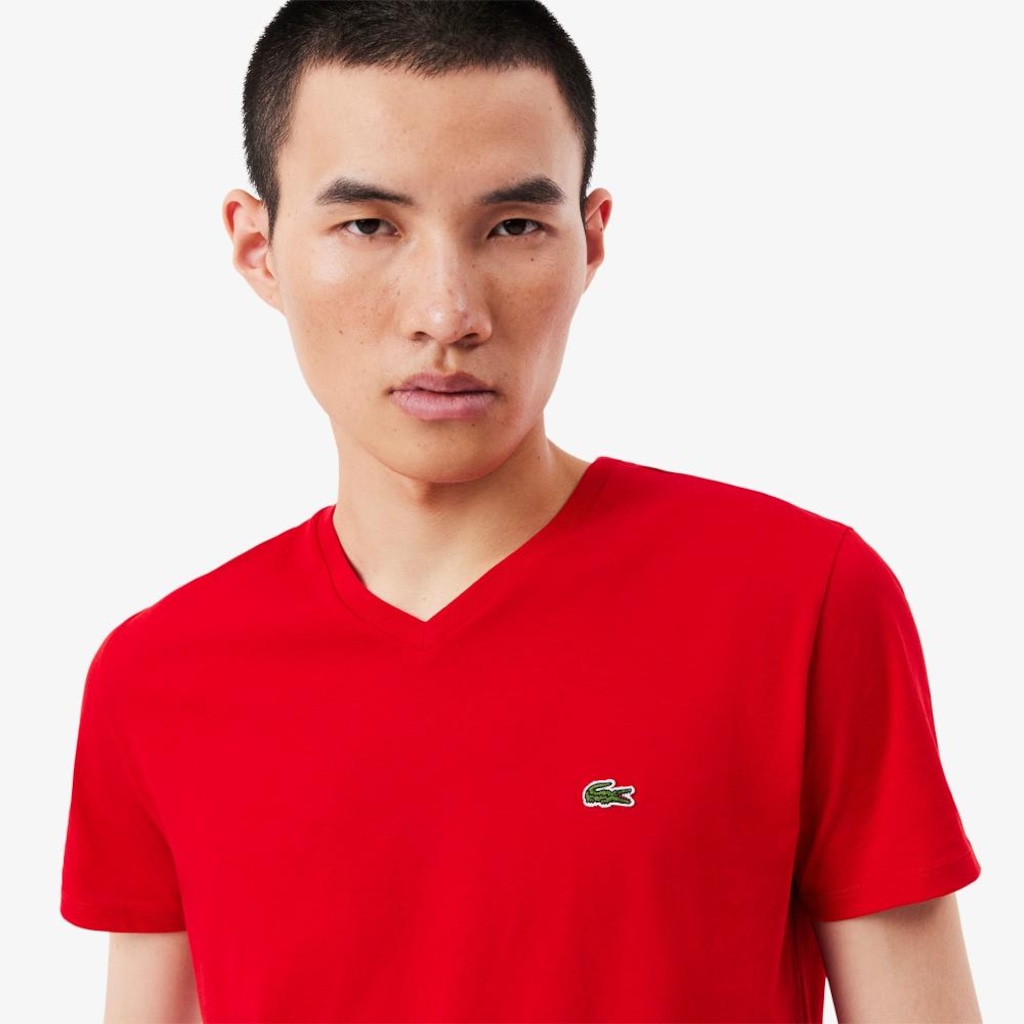 Imagem 2 do produto Camiseta Lacoste Pima Leve com Gola V