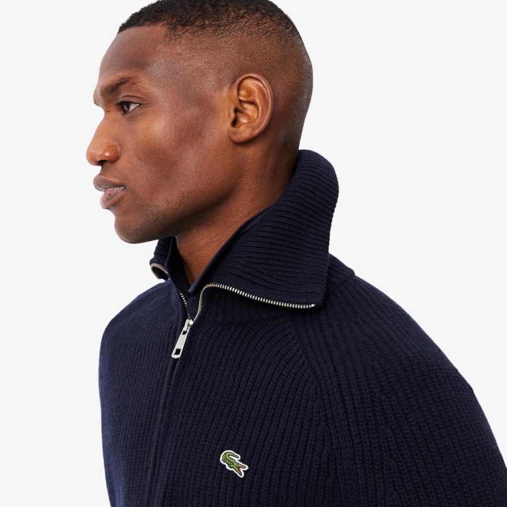 Imagem 2 do produto Suéter Lacoste com Zíper de Gola Alta de Lã Cardada Masculino