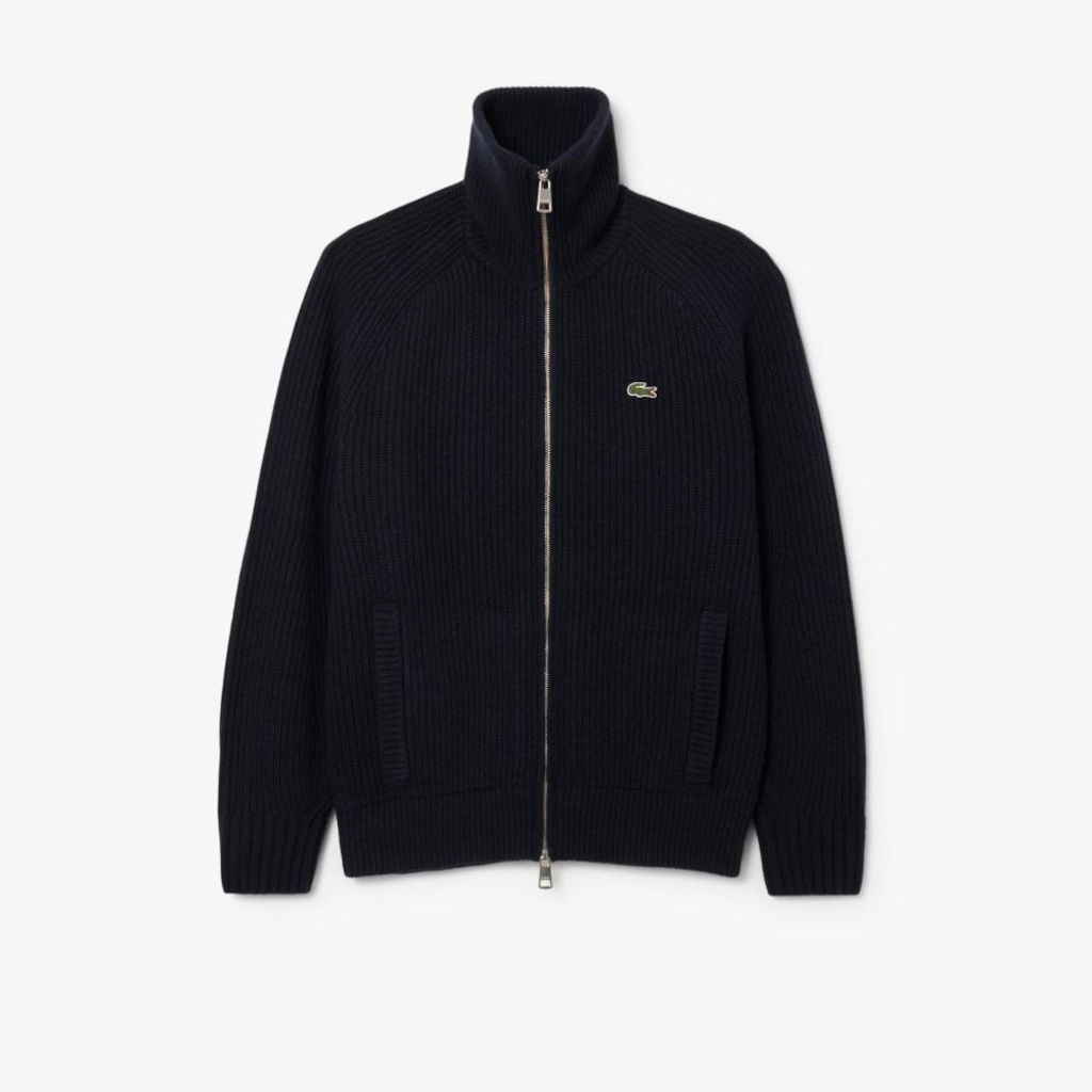 Imagem 4 do produto Suéter Lacoste com Zíper de Gola Alta de Lã Cardada Masculino