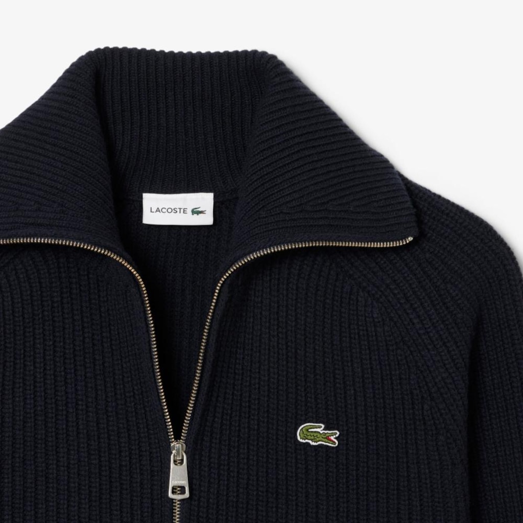 Imagem 5 do produto Suéter Lacoste com Zíper de Gola Alta de Lã Cardada Masculino