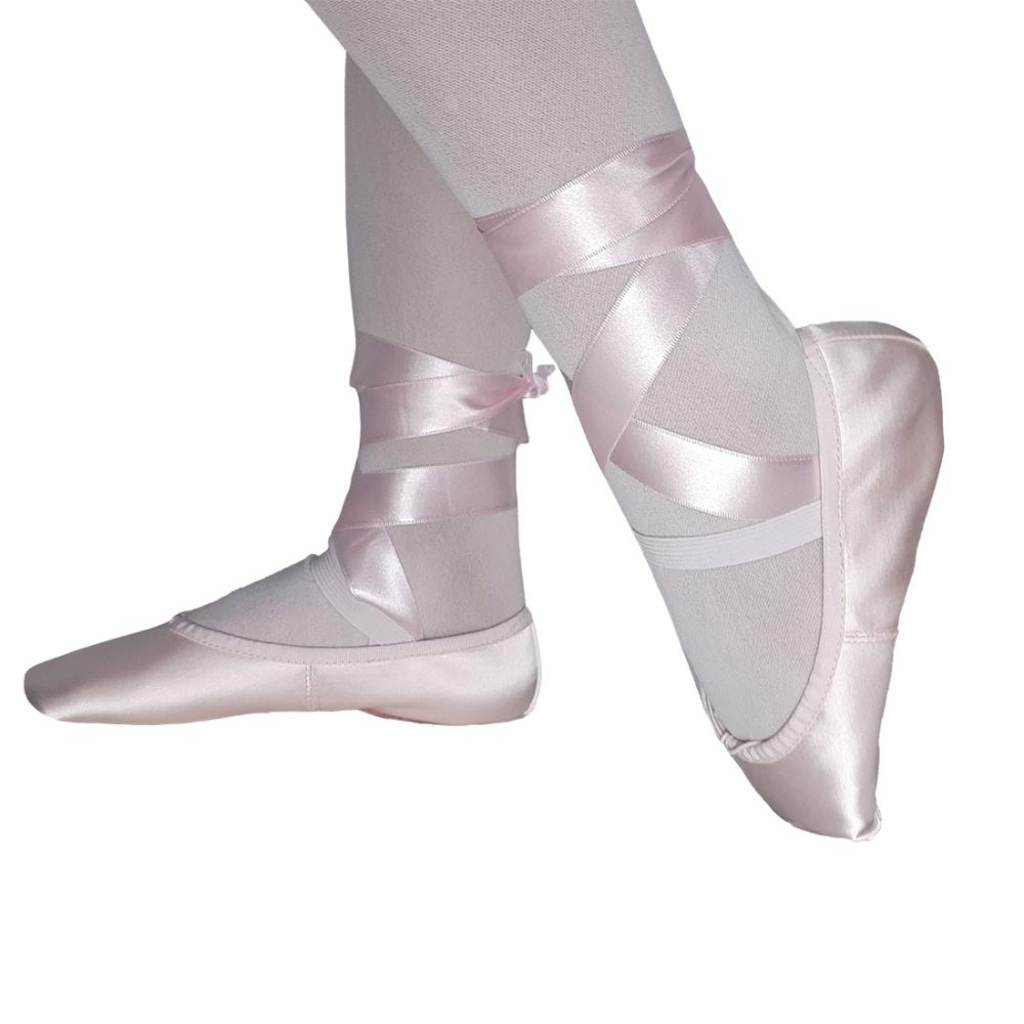 Imagem 2 do produto Sapatilha Só Dança Meia Ponta Cetim com Fita para Ballet F-66