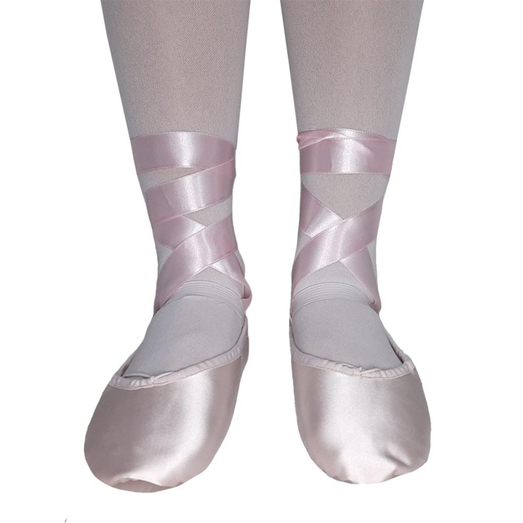 Imagem 4 do produto Sapatilha Só Dança Meia Ponta Cetim com Fita para Ballet F-66