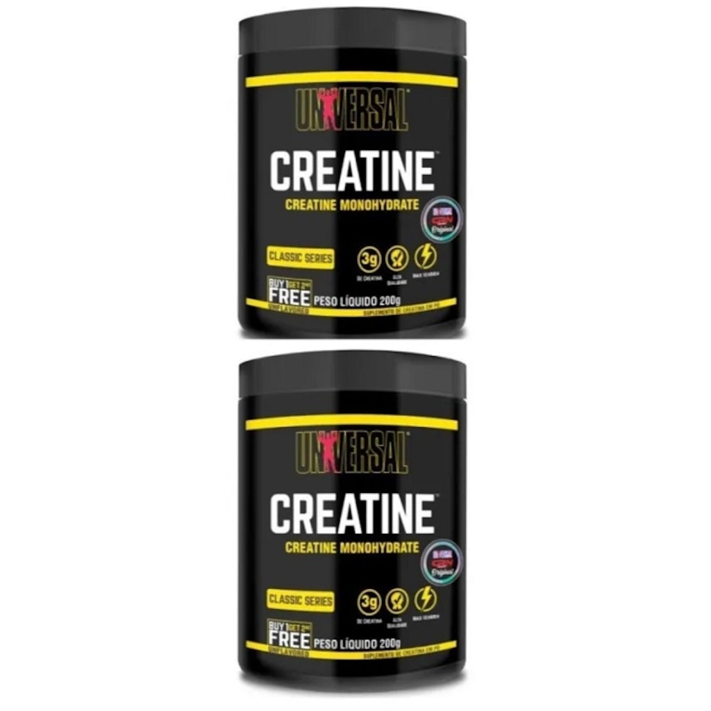Imagem 1 do produto Kit Creatina Universal Nutrition Monohydrate - 200g+200g