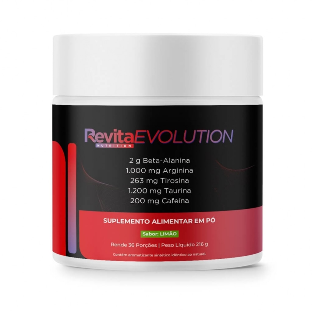 Imagem 1 do produto Pré-Treino Revita Nutrition Evolution - Limão - 216g