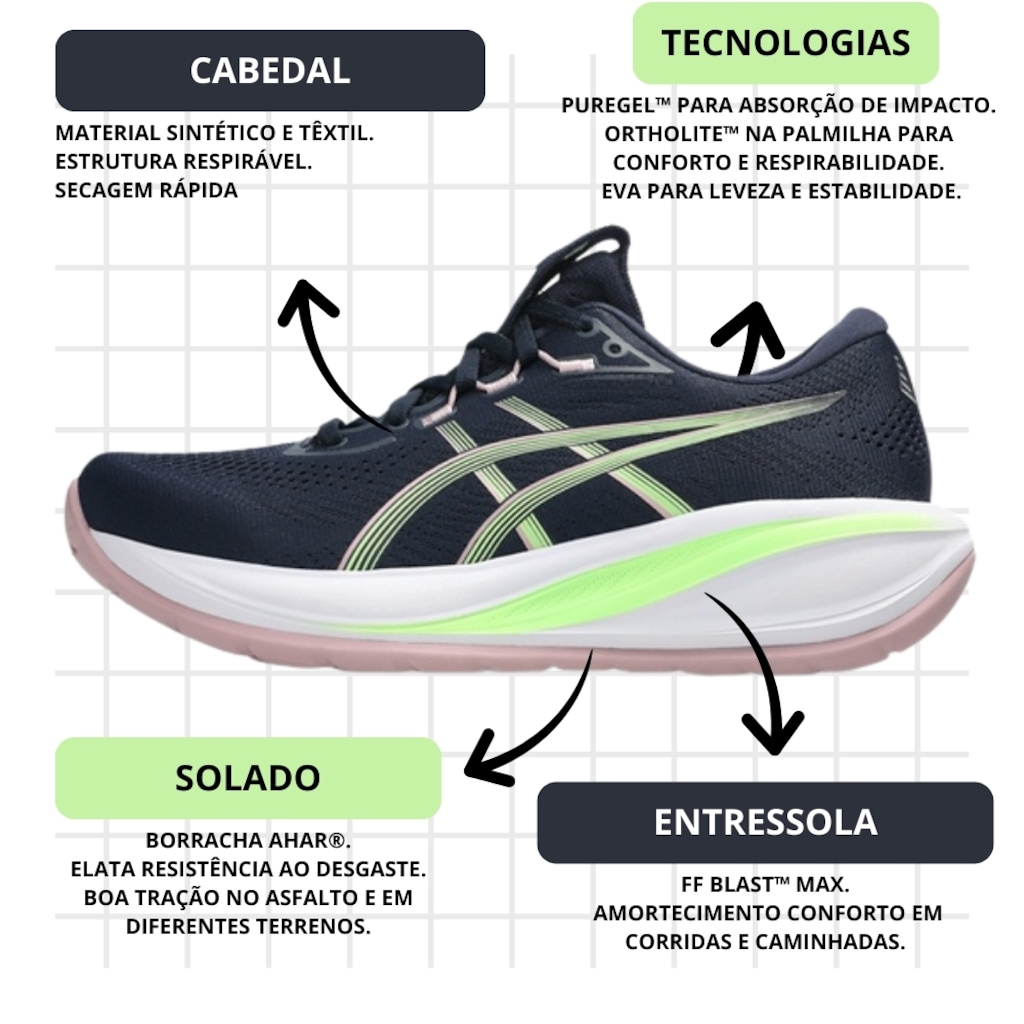 Imagem 3 do produto Tênis Feminino Asics Gel-Cumulus 28