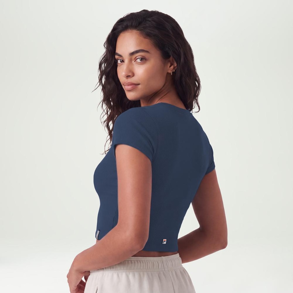 Imagem 3 do produto Camiseta Fila Cropped Life Ribbed III Feminina