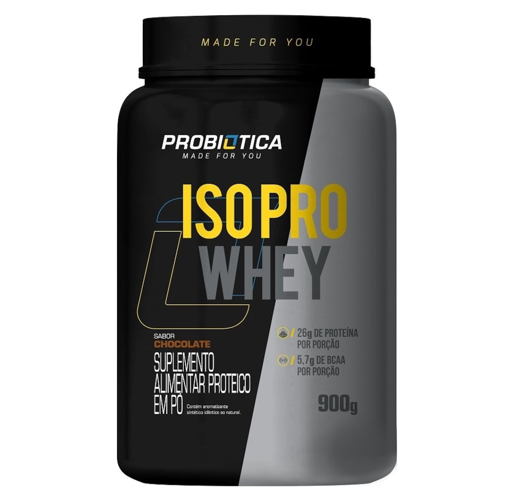 Imagem 1 do produto Iso Pro Whey Probiótica Chocolate - 900g