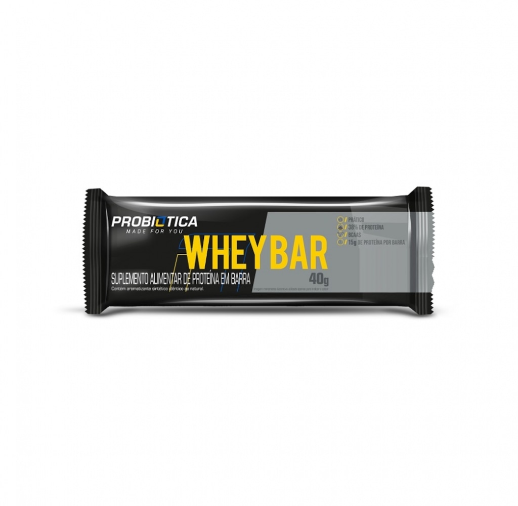Imagem 1 do produto Whey Bar Low Carb Probiótica Chocolate 40g