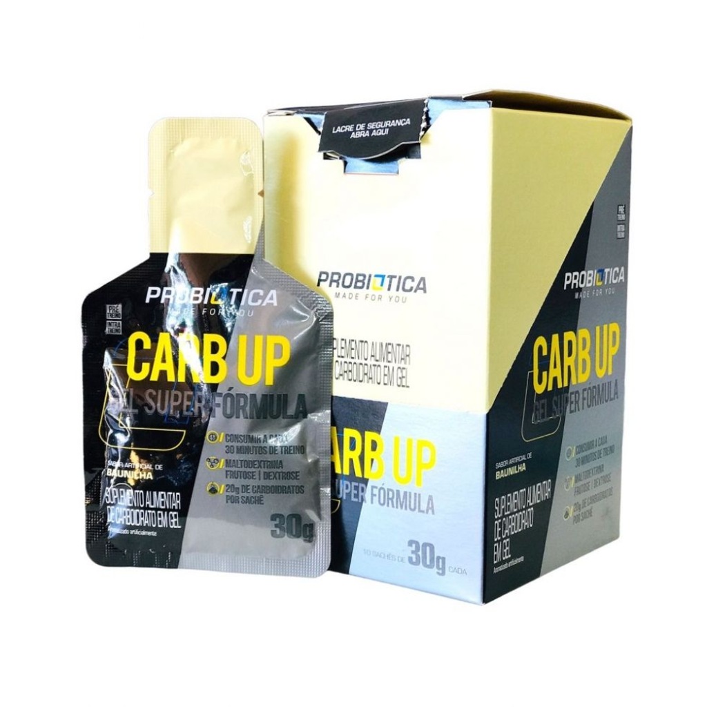 Imagem 1 do produto Carb Up Energy Gel Probiótica Baunilha - Caixa 10 unidades - 300g