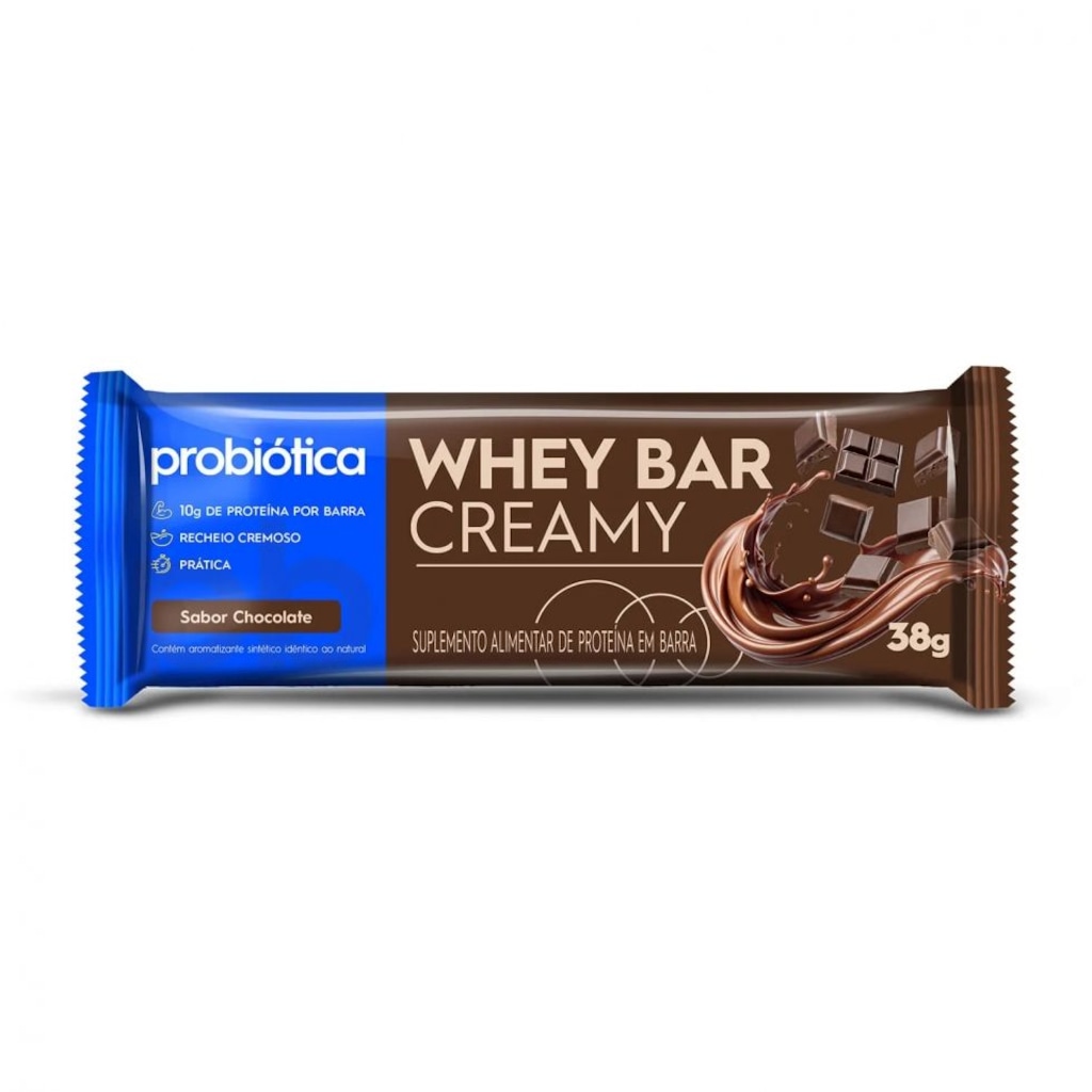 Imagem 2 do produto Whey Bar Creamy Probiótica Chocolate - 38g