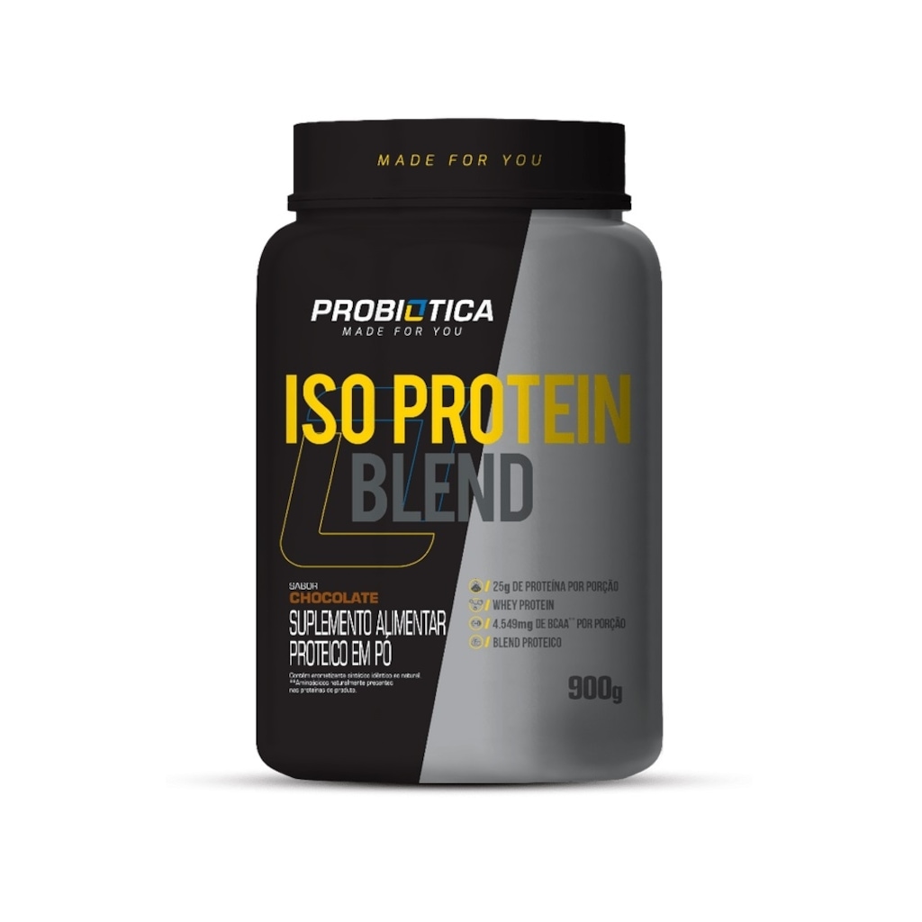 Imagem 1 do produto Iso Protein Probiótica Blend Chocolate - 900g