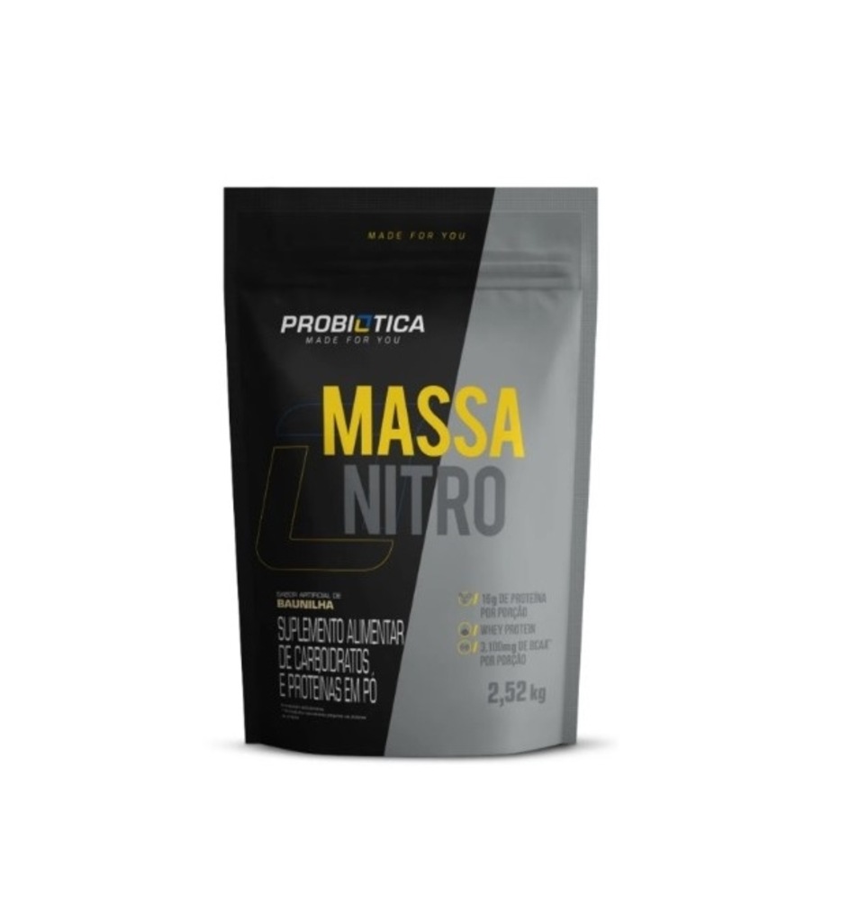 Imagem 1 do produto Massa Nitro NO2 Probiótica Baunilha - Refil 2,52kg