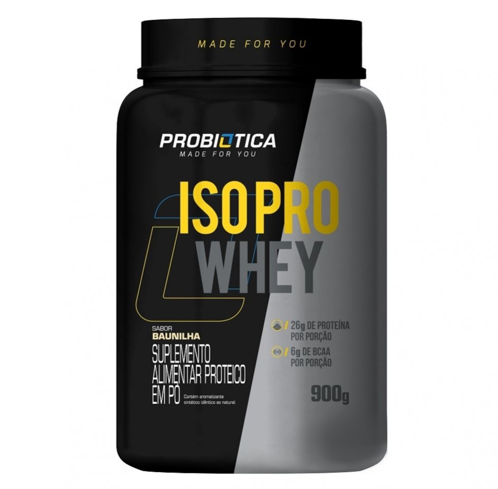 Imagem 1 do produto Iso Pro Whey Probiótica Sabor Baunilha - 900g