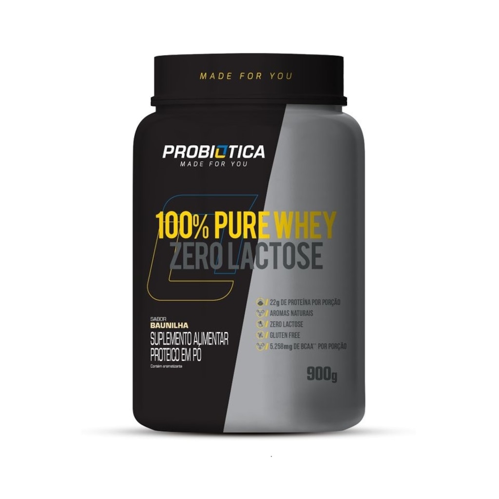 Imagem 1 do produto 100% Pure Whey Zero Lactose - Sabor Baunilha - 900g