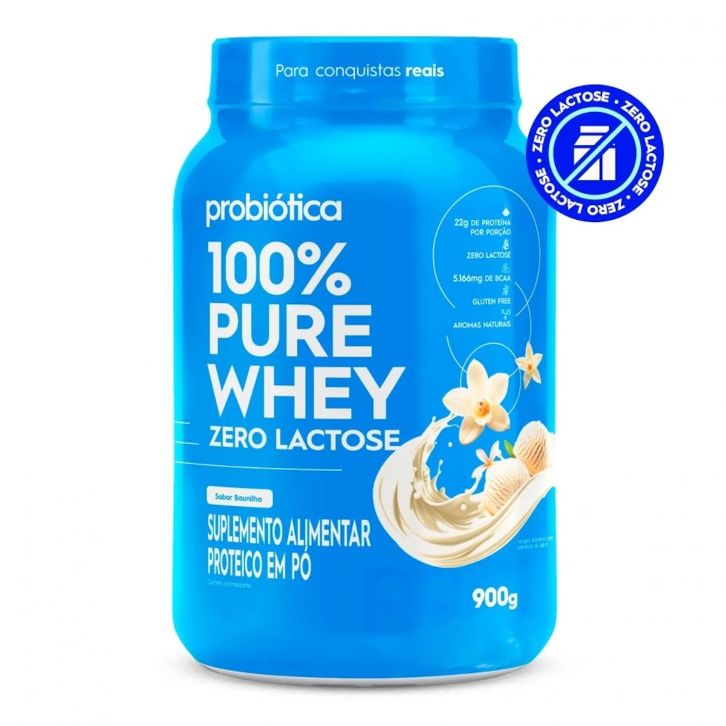 Imagem 3 do produto 100% Pure Whey Zero Lactose - Sabor Baunilha - 900g