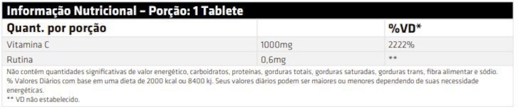 Imagem 2 do produto Vitamina C 1000mg Performance Nutrition