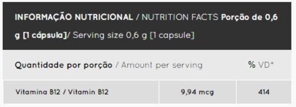 Imagem 2 do produto Vitamina B12 Nutrify - 60 Cápsulas