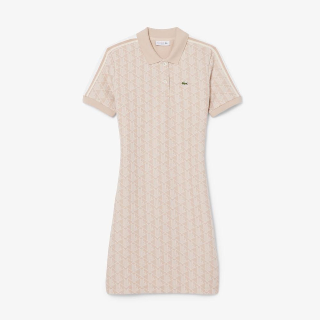 Imagem 1 do produto Vestido Polo Lacoste Slim Fit em Jacquard Monograma Feminina