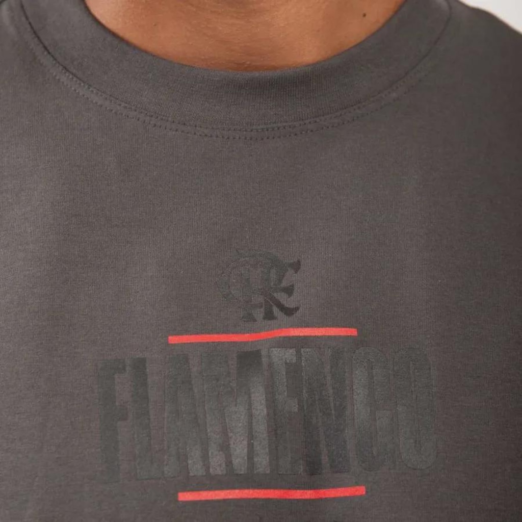 Imagem 2 do produto Camiseta Oversized Flamengo Rolar Braziline Masculina