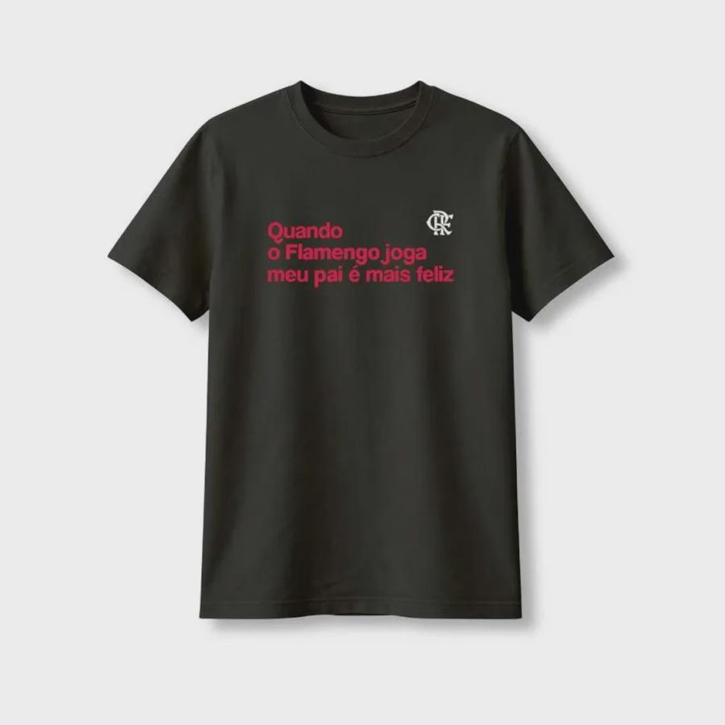 Imagem 3 do produto Camiseta do Flamengo Quando O Flamengo Joga Braziline Masculina