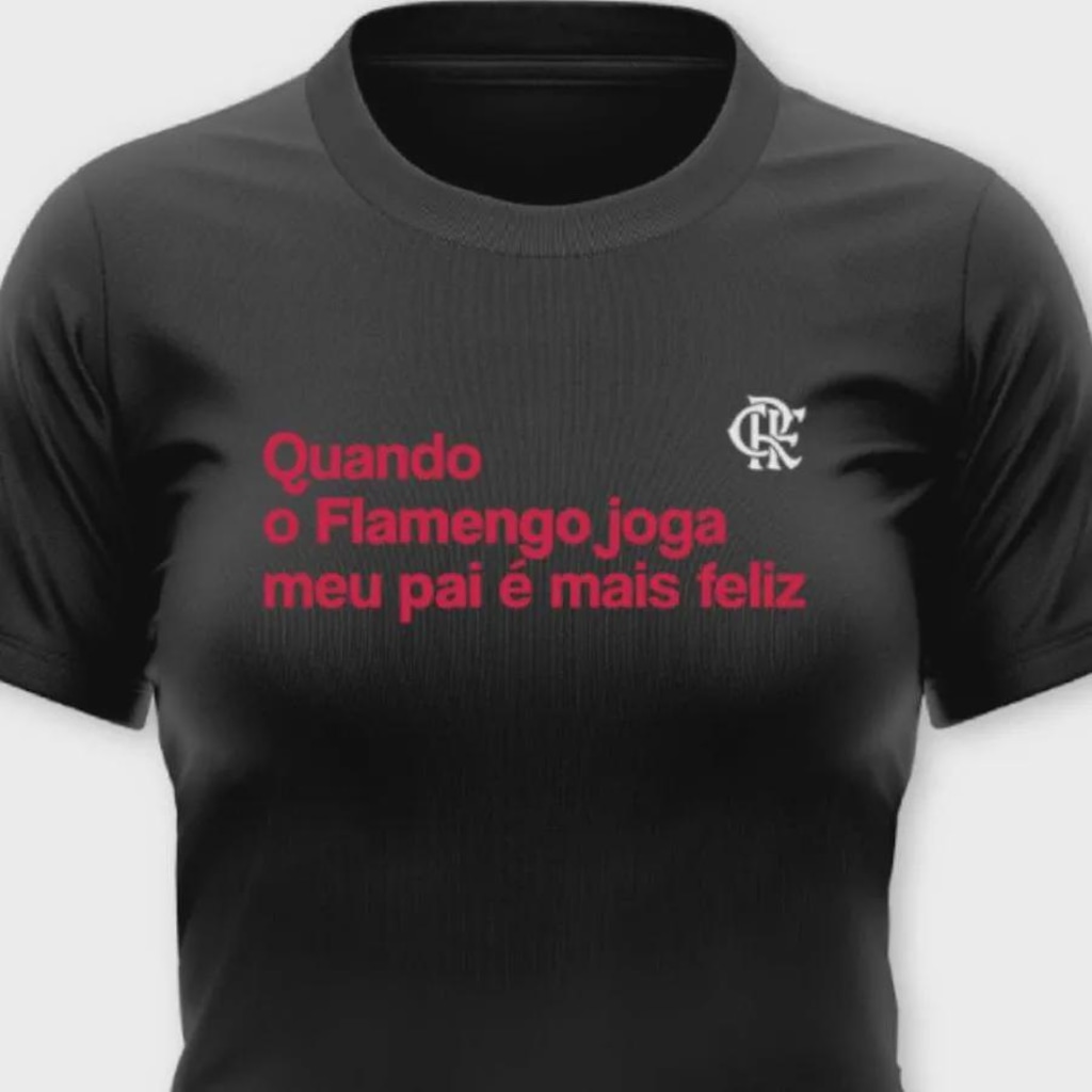Imagem 2 do produto Camiseta do Flamengo Quando O Flamengo Joga Braziline Feminina