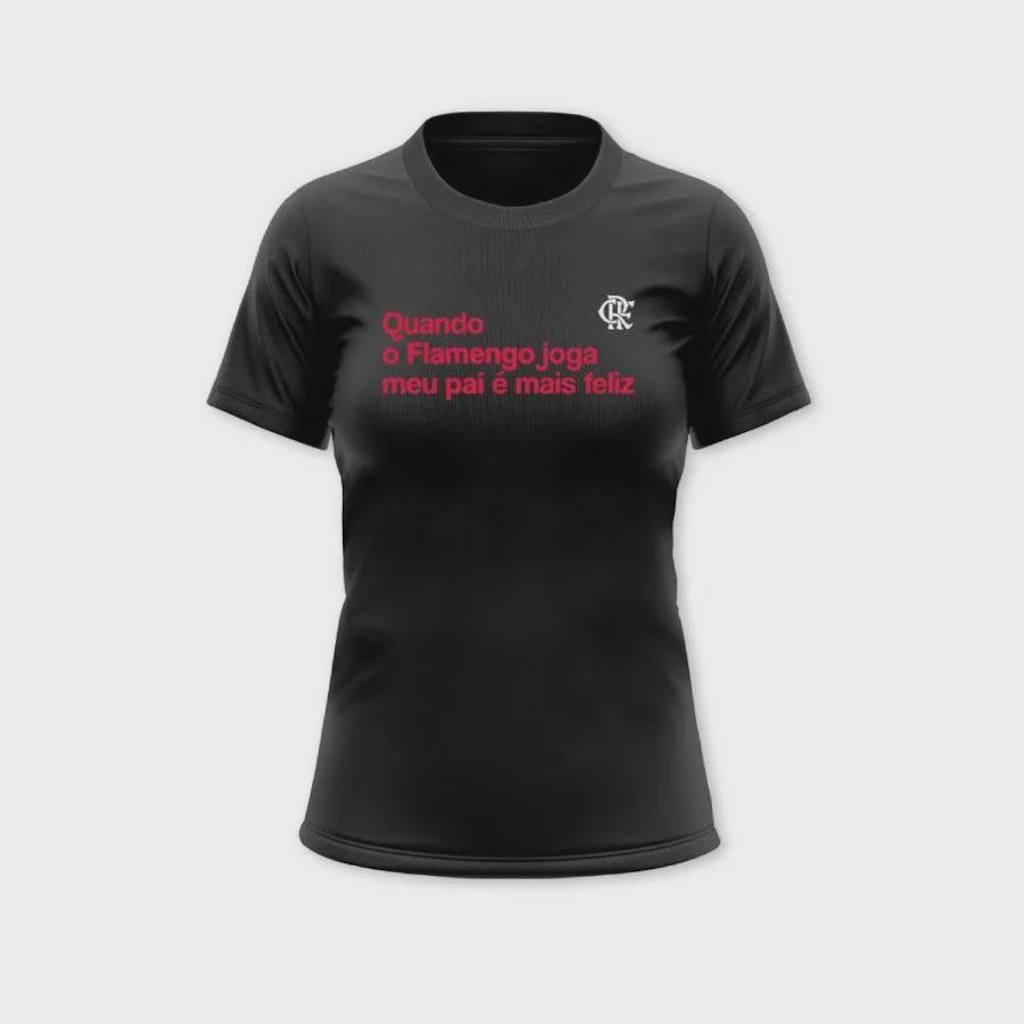 Imagem 3 do produto Camiseta do Flamengo Quando O Flamengo Joga Braziline Feminina