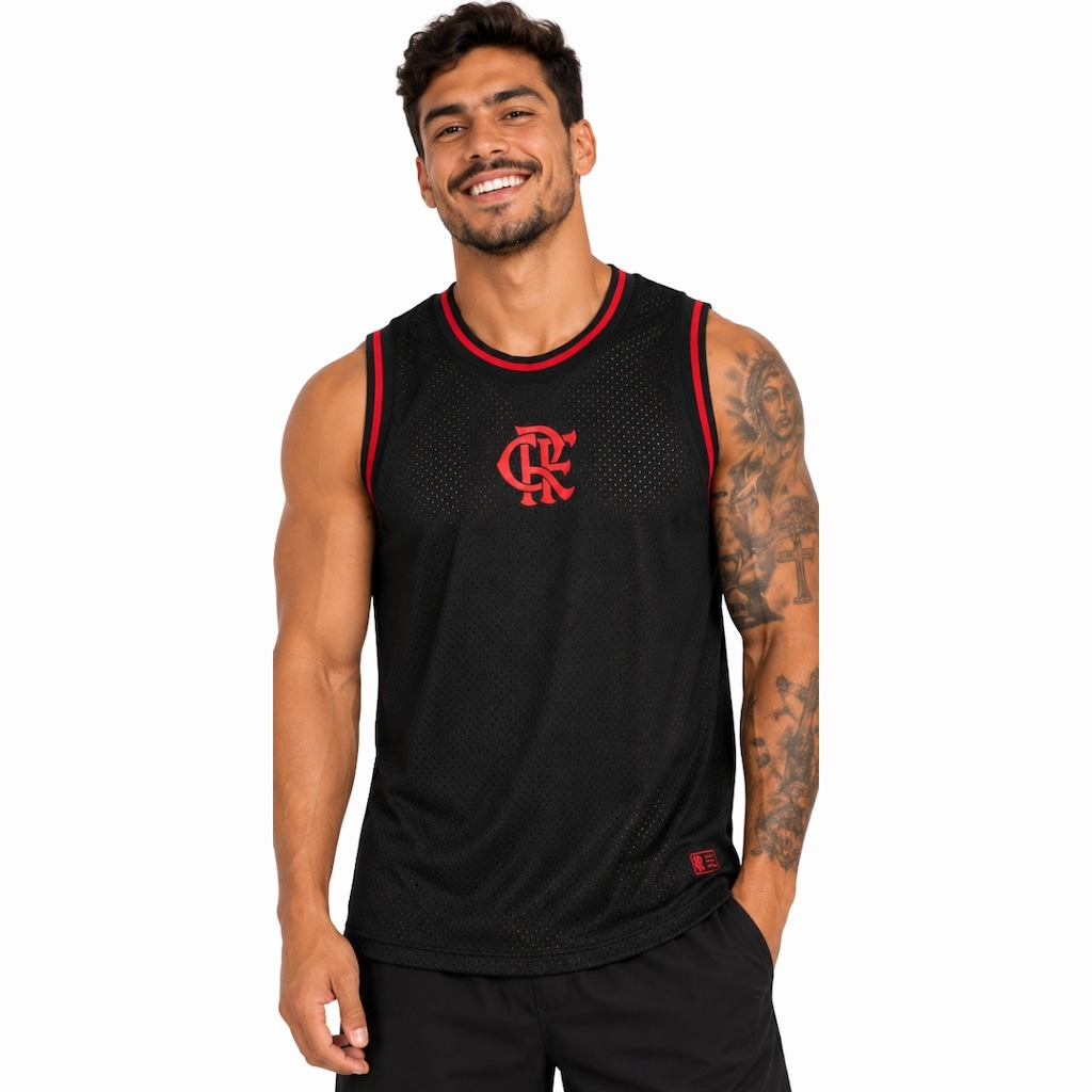 Imagem 1 do produto Camiseta Regata do Flamengo Coimbra CRF Licenciada - Masculina