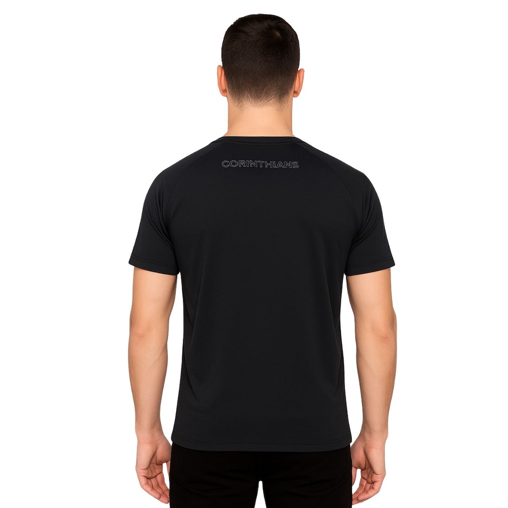 Imagem 2 do produto Camisa do Corinthians Oficial Licenciada All Black - Masculina