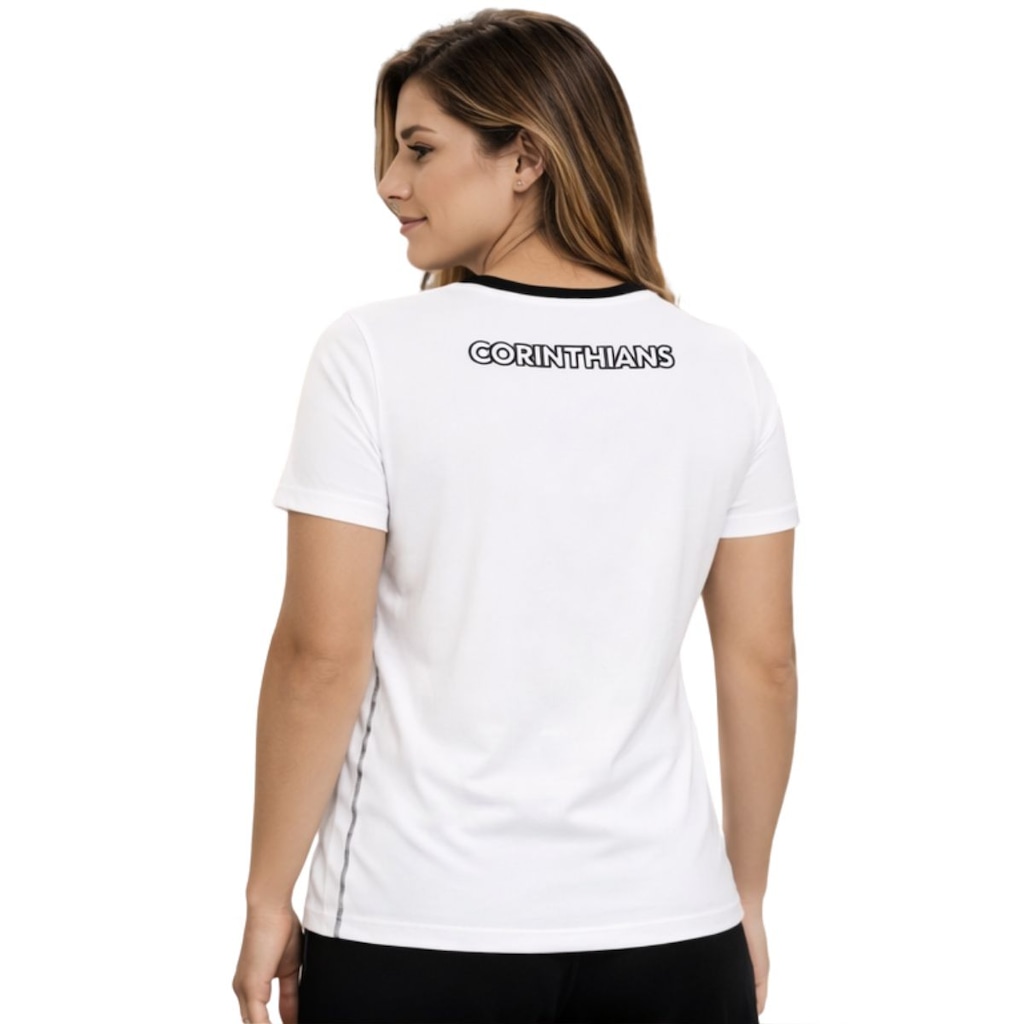 Imagem 3 do produto Camiseta do Corinthians Coimbra Fitness Estampada Licenciada - Feminina