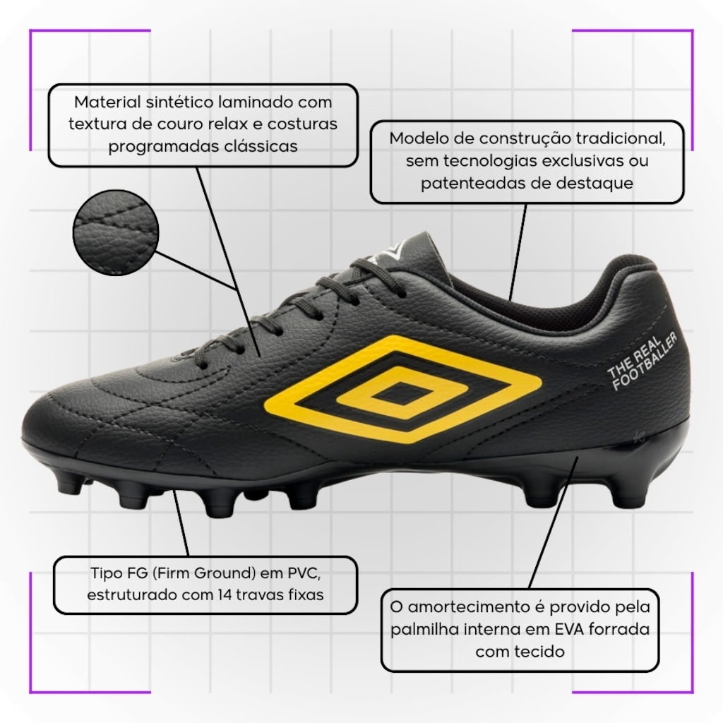 Imagem 3 do produto Chuteira de Campo Adulto Umbro Class Footballer