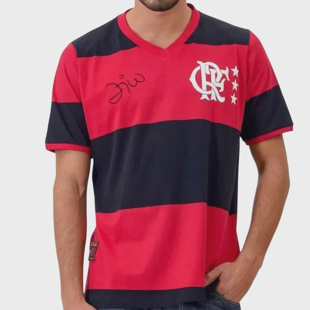 Imagem 3 do produto Camisa do Flamengo Libertadores 81 Zico Braziline Masculina