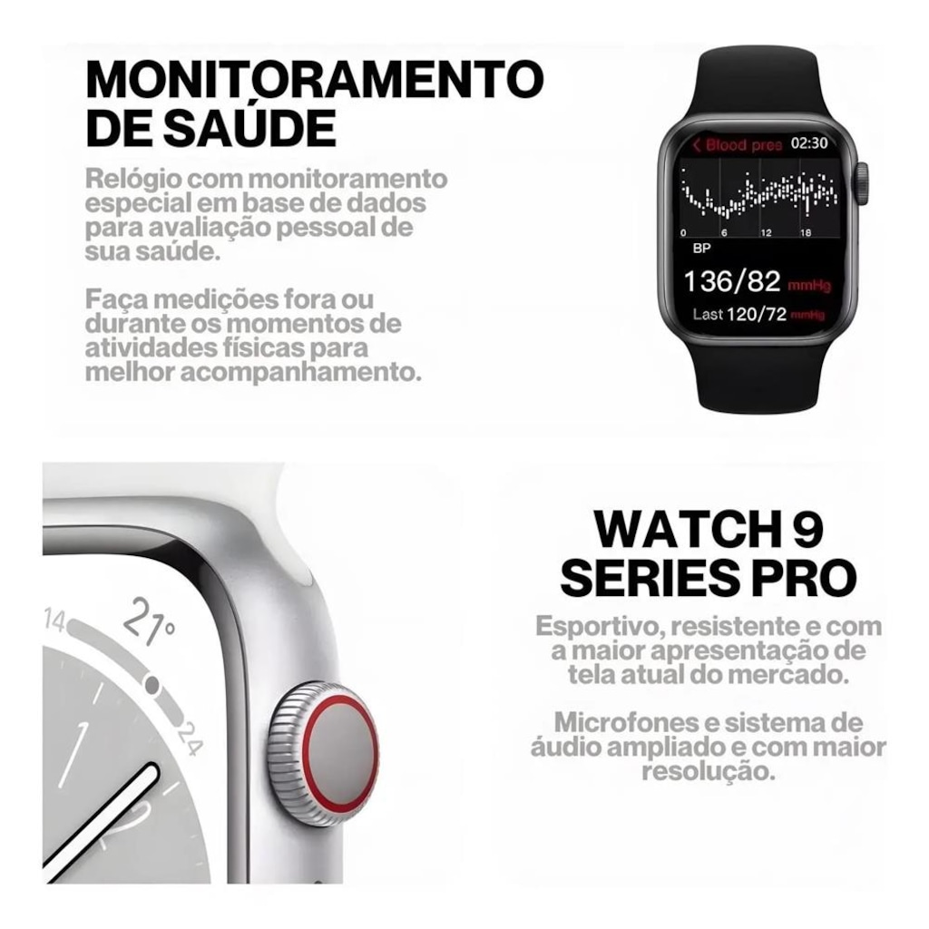 Imagem 4 do produto Relógio Smartwatch Microwear W59 Pro 47mm NFC GPS Unissex
