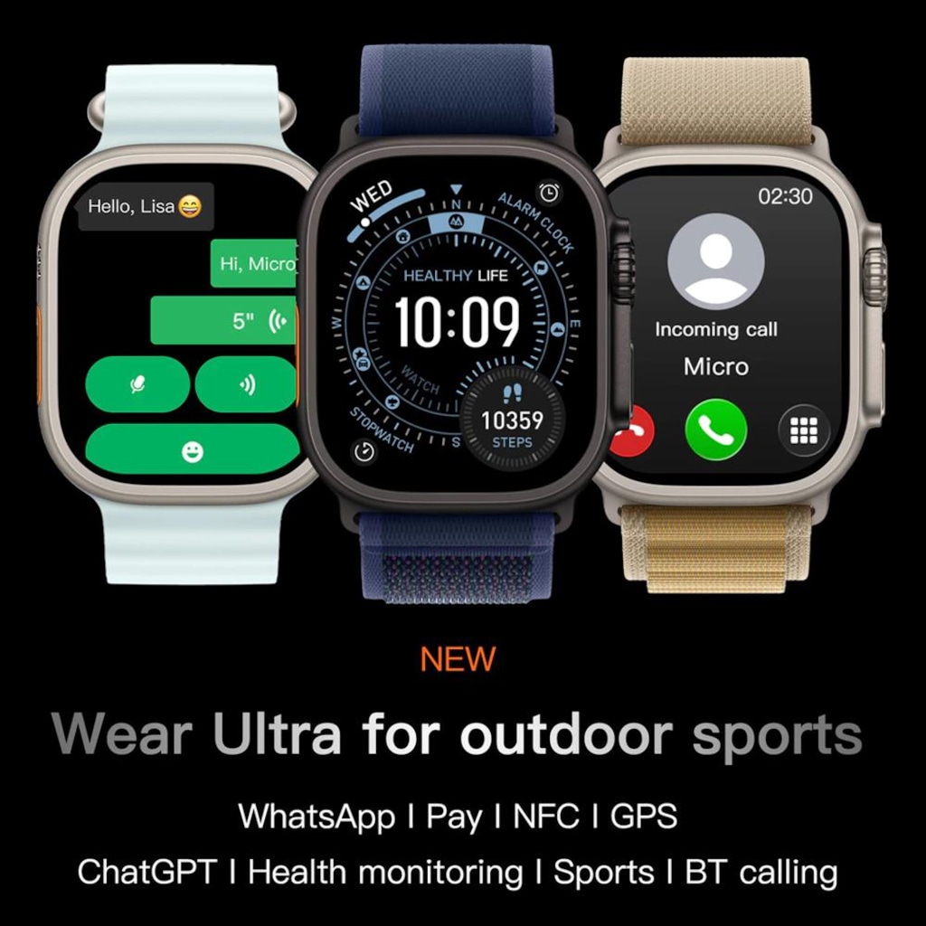 Imagem 3 do produto Relógio Smartwatch Microwear Ultra 5 Plus Super AMOLED