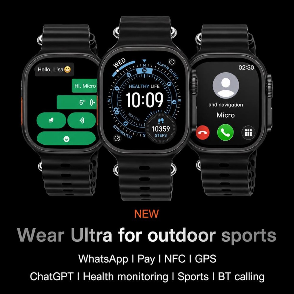 Imagem 4 do produto Relógio Smartwatch Microwear Ultra 5 Plus Super AMOLED 8ATM