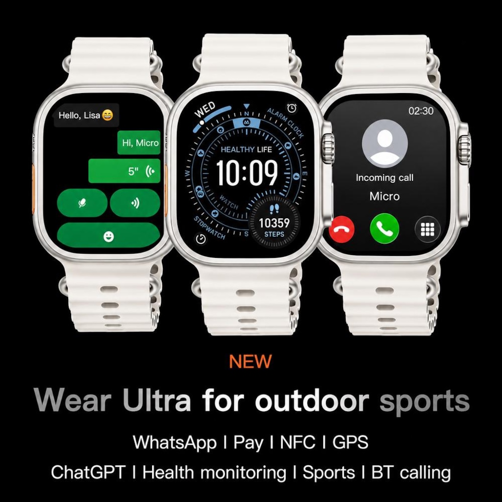 Imagem 5 do produto Relógio Smartwatch Microwear Ultra 5 Plus Super AMOLED 8ATM